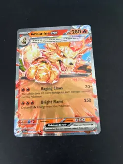Arcanine ex 032/198 Scarlet Violet Tera Ultra Rare Holo Pokemon Card Trading TCG - Image 2