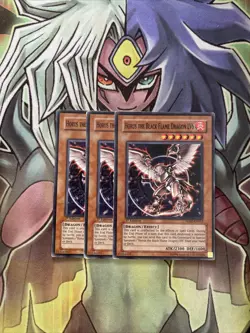 SDRL-EN012 x3 Horus the Black Flame Dragon LV6 Common Excellent Condition Yugioh - Image 3