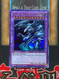 Yugioh Blue-Eyes Ultimate Dragon LDS2-EN018 Ultra Rare 1st Ed NM GOLD - Image 2