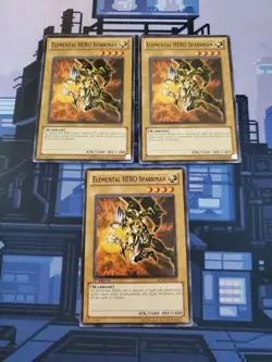 Yugioh - Elemental HERO Sparkman RYMP-EN003 LP Unlimited/1st ed Common x3 - Image 1