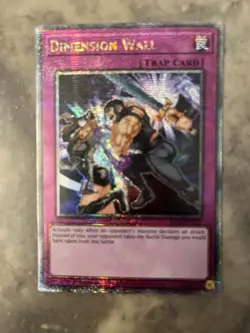 Yugioh! TCG - Dimension Wall - Quarter Century Secret Rare - RA04-EN127 Stampede - Image 1
