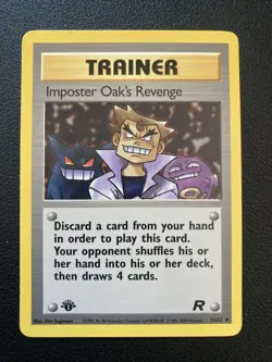 IMPOSTER OAK’S REVENGE 76/82 - 1ST EDITION Team Rocket - WOTC Pokemon CARD - LP - Image 1