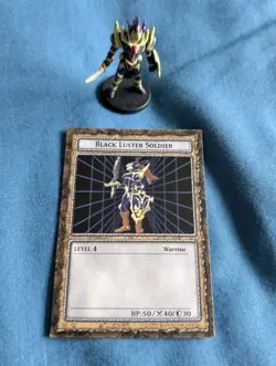 YU-GI-OH! DDM DUNGEON DICE MONSTERS BLACK LUSTER SOLDIER - FIGURE & CARD B4-02 - Image 1