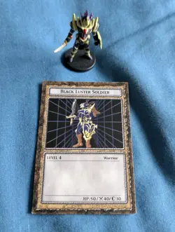 YU-GI-OH! DDM DUNGEON DICE MONSTERS BLACK LUSTER SOLDIER - FIGURE & CARD B4-02 - Image 2