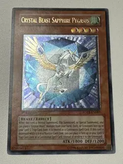 Yugioh! LP Crystal Beast Sapphire Pegasus - FOTB-EN007 - Ultimate Rare - 1st Edi - Image 6