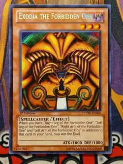 YUGIOH • EXODIA THE FORBIDDEN ONE • SET • SECRET RARE • LCYW • 1st EDITION • NM! - Image 2