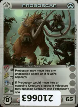 (210663) PROBOSCAR 50/75/15/90/65 (1 Max Stats) Super Rare ALLIANCE Chaotic Card - Image 1