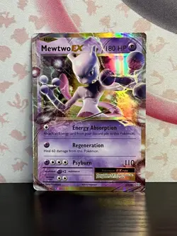 Pokemon TCG Mewtwo EX 52/108 Evolutions Holo Rare Card Nintendo 2016 NM - Image 1