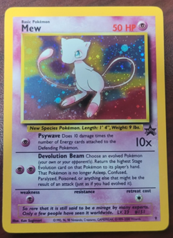 Pokemon Card Mew Holographic Black Star Promo #9 Card WOTC 1999-2000 NM - Image 3