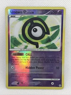 Old Pokemon Reverse Unown Cards ( Lot Of 5) Rare Vintage Collection Unknown - Image 2