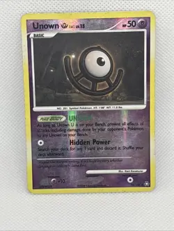 Old Pokemon Reverse Unown Cards ( Lot Of 5) Rare Vintage Collection Unknown - Image 8
