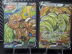 Vulpix & Ninetales CUSTOM Stained Glass Holo Cards -Dissplay Only - Image 1