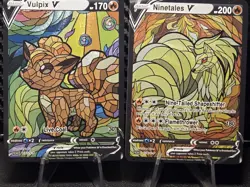 Vulpix & Ninetales CUSTOM Stained Glass Holo Cards -Dissplay Only - Image 2
