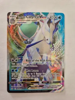 Ice Rider Calyrex VMAX 046/198 Chilling Reign Holiday Stamped Card - Image 3