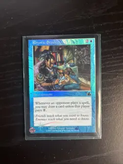 MTG Rhystic Study Prophecy Foil Card 🌟 Great Condition - Image 1