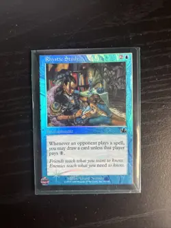 MTG Rhystic Study Prophecy Foil Card 🌟 Great Condition - Image 2