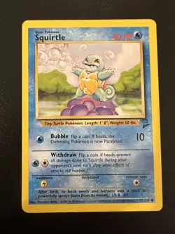 Squirtle 93/130 Base Set 2 Pokemon LP-EXC BUY 2 CARDS GET 1 FREE!! - Image 2