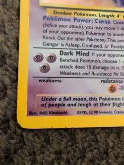 Pokémon Gengar TCG Holo Rare Unlimited Card 5/62 Fossil LP-MP - Image 14
