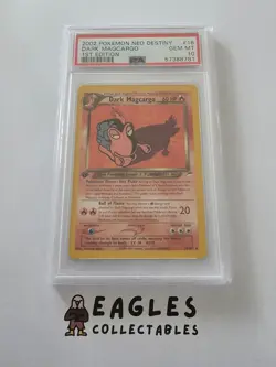 Dark Magcargo 1st Edition PSA 10 GEM MT - 18/105 Neo Destiny Pokemon Card - Image 3