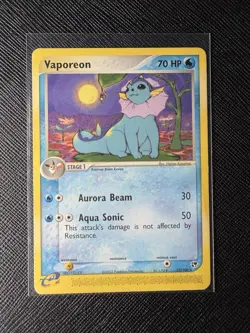 Pokémon TCG Vaporeon EX Sandstorm Card 25/100 Regular Rare - Image 1