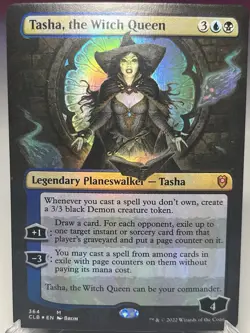 Mtg Tasha, The Witch Queen (borderless) Battle For Baldurâ€™s Gate Foil  - Image 1