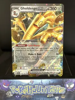Pokemon Card Gholdengo EX 139/182 Double Rare Paradox Rift Near Mint - Image 1