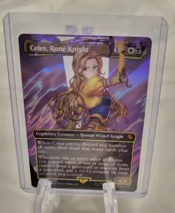 MTG Final Fantasy - Celes, Rune Knight (Borderless) (Surge Foil) - Image 1