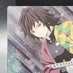 Giyu Tomioka Demon Slayer Card CCG Japanese BANDAI #2531546 #028 0717 - Image 3