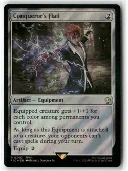 Conqueror's Flail (Surge Foil) Commander: Final Fantasy Foil MAGIC MTG NM  - Image 1