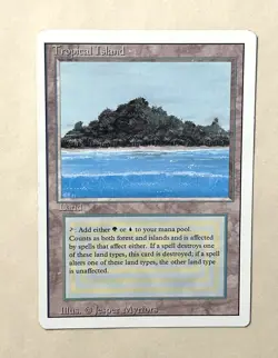 Tropical Island Revised 3rd Edition MTG Lightly Played (LP) Dual Land Magic (1) - Image 1
