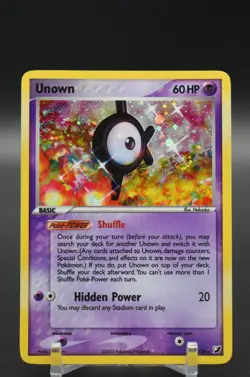 Unown K - K/28 - Pokemon TCG Ex Unseen Forces Holo Rare Card Swirl - Image 1