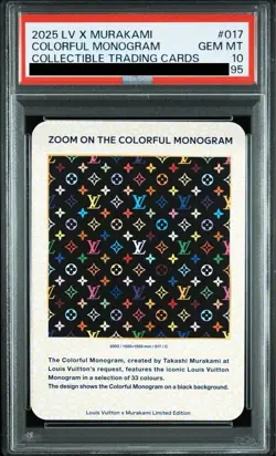 PSA 10 LOUIS VUITTON x MURAKAMI Trading card ZOOM ON THE COLORFUL MONOGRAM 017 - Image 1
