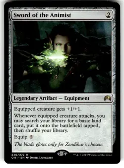 Sword of the Animist Magic Origins Regular MTG NM - Image 1
