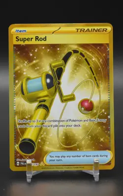 Pokemon TCG Super Rod 276/193 Sv02: Paldea Evolved Holo Secret Rare Gold - Image 1