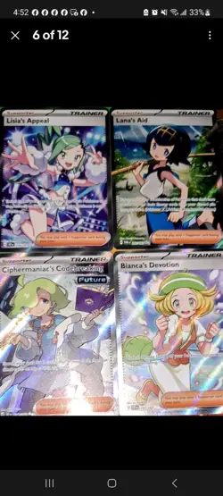 Only Girls Waifu Full Art Pokémon Trainer/Supporter Card Lot Of 11 - Image 2