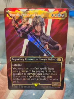 R 0546 Noctis, Prince of Lucis BORDERLESS SURGE FOIL Final Fantasy Card MTG - Image 1