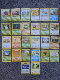 Pokemon TCG 1999 Jungle Set: 27 Uncommon  & Common Cards Bundle - LP - Image 1