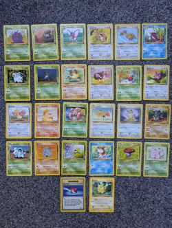 Pokemon TCG 1999 Jungle Set: 27 Uncommon  & Common Cards Bundle - LP - Image 3