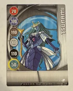 Bakugan Aquos Blue Sirenoid B2 450G Blue Battle Brawlers W/ Card RARE - Image 9