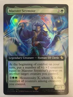 Maester Seymour (Extended Art) (FOIL) R #160 MTG Final Fantasy FF10 FFX RARE - Image 2