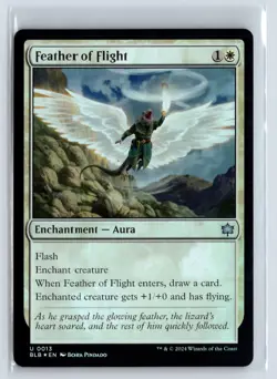 FOIL Feather of Flight Bloomburrow Uncommon – MTG Magic the Gathering Card - Image 1