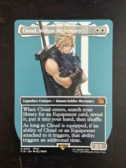 MTG Final Fantasy English Cloud, Midgar Mercenary Borderless 0375 Non-Foil - Image 1
