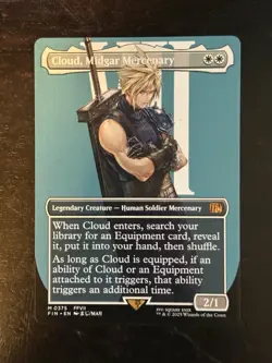 MTG Final Fantasy English Cloud, Midgar Mercenary Borderless 0375 Non-Foil - Image 1