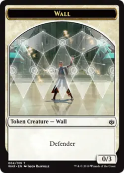 Wall Token Light Play, English Magic the Gathering MTG War of the Spark - Image 1