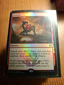 1 x Gamble - Foil Judge Academy Promo - Unique & Misc. Promos - Light Play - MTG - Image 2