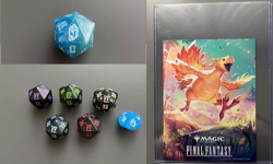 MTG FF Final Fantasy + D10 Crystal Die Dice + 6x D20 Spindown + Chocobo Poster - Image 2