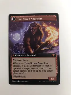 Volatile Arsonist / Dire-Strain Anarchist Borderless MTG Magic Card NM Mint VOW - Image 2