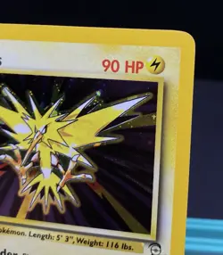 Pokémon Card TCG Base Set 2 Zapdos 20/130 Holo Rare Vintage - Image 3