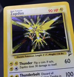 Pokémon Card TCG Base Set 2 Zapdos 20/130 Holo Rare Vintage - Image 7
