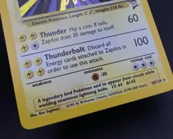 Pokémon Card TCG Base Set 2 Zapdos 20/130 Holo Rare Vintage - Image 8
